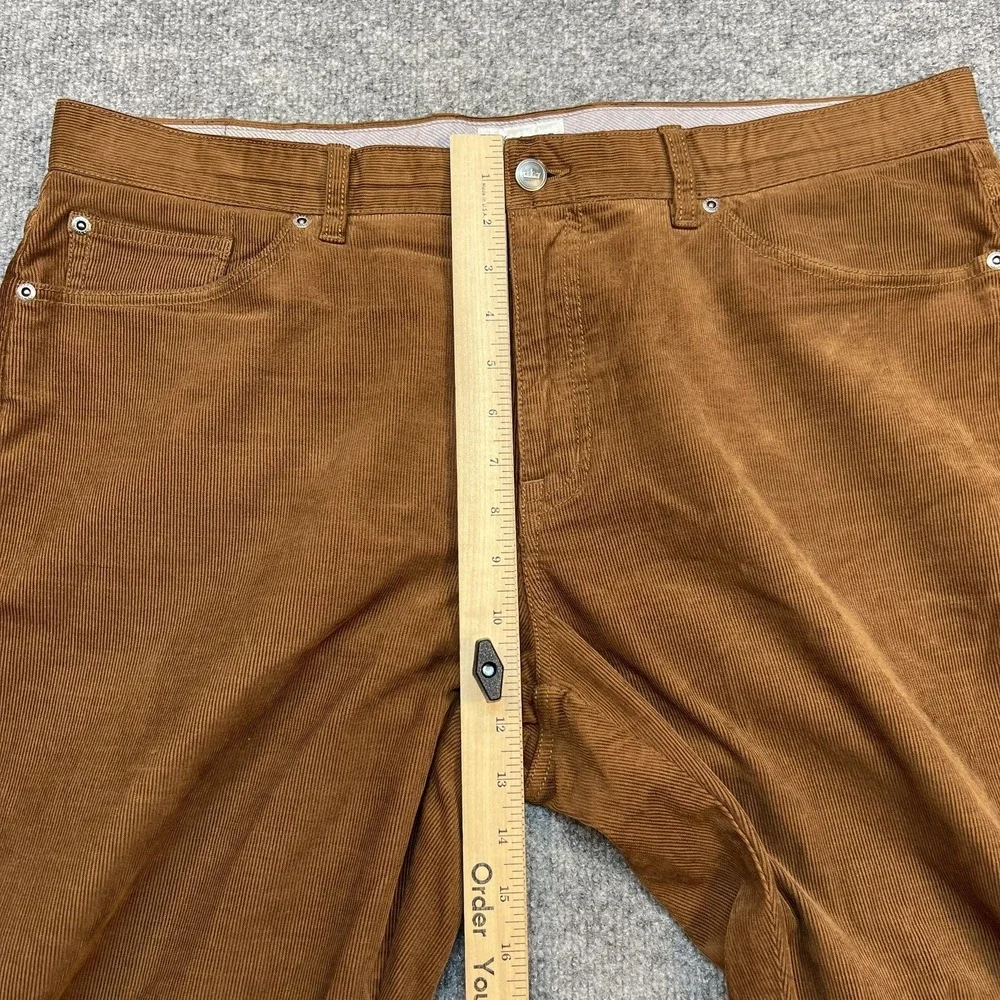 Peter Millar Pants Mens 38 Brown Corduroy Stretch Chino 5 Pocket Casual